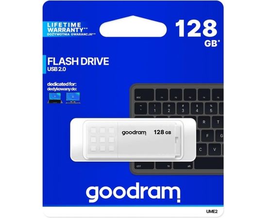 GOODRAM memory USB UME2 128GB USB 2.0 White