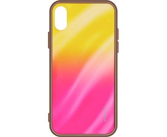 Evelatus Xiaomi Redmi Note 8 Water Ripple Gradient Color Anti-Explosion Tempered Glass Case  Gradient Yellow-Pink