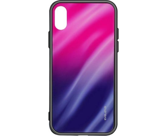 Evelatus iPhone 7/8 Water Ripple Gradient Color Anti-Explosion Tempered Glass Case  Gradient Pink-Purple