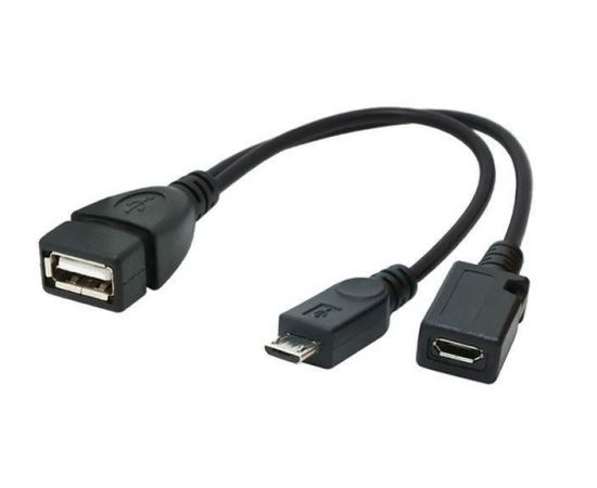 Gembird cable USB OTG AF to micro BM + micro BF, 0,15 m