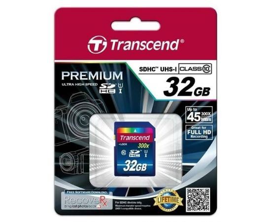 Transcend memory card SDHC 32GB Class10 UHS-I 300x