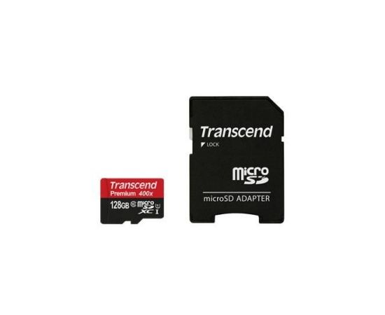 Memory card Transcend microSDXC 128GB Class 10, UHS1 + Adapter