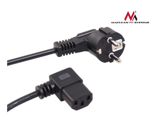 Maclean MCTV-802 Angled power cable 3 pin 1,5M plug EU