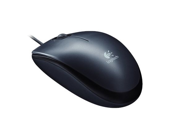 Logitech Mouse M100 Wired, No, Black,