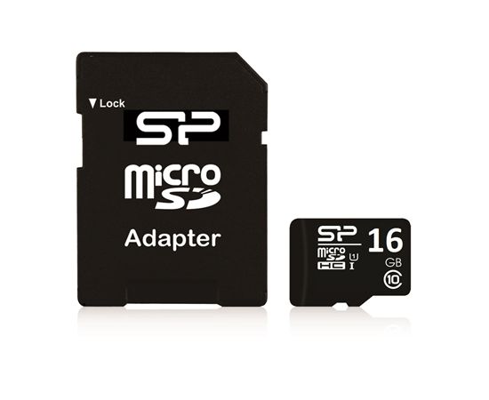 Silicon Power 16 GB, MicroSDHC, Flash memory class 10, SD adapter