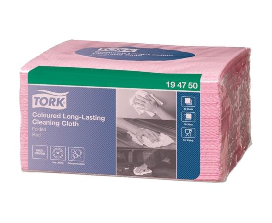 Lupatiņas TORK PREMIUM W8 sistemai,izmēri: 38 x 30 cm., 40gab./iepak., rozā krāsā