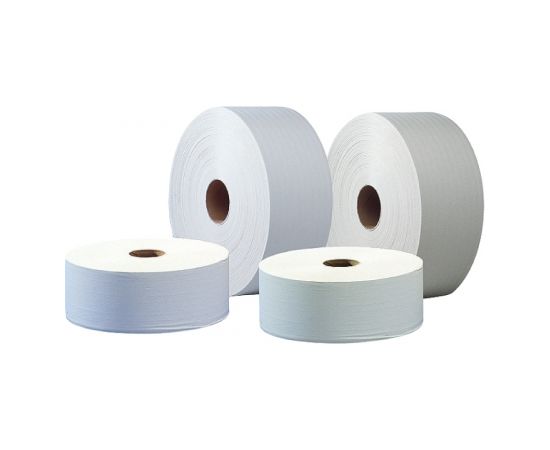Tualetes papīrs TORK Advanced Mini Jumbo T2, 2 sl., 850 lapiņas rullī, 9.4 cm x 170 m, baltā krāsā ar lapiņām