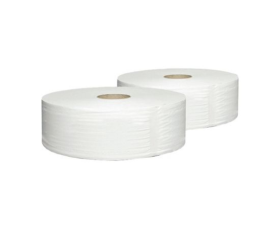 Tualetes papīrs TORK Premium Jumbo T1, 2 sl., 1800 lapiņas rullī, 9.7 cm x 360 m, baltā krāsā ar lapiņām