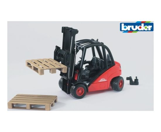 BRUDER Linde fork lift H30D with 2 pallets, 02511