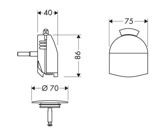 Hansgrohe Furnitūra Exafill, hroms