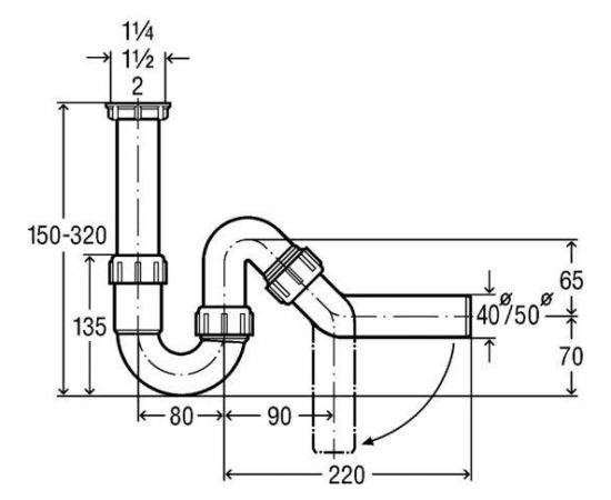 Viega PVC sifons 11/2"x40