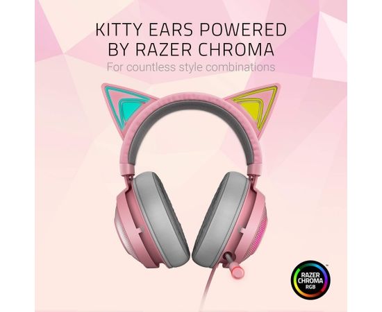 Razer Kraken Kitty Gaming Headset, Wired, Quartz