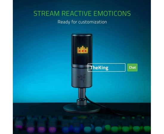 Razer Seiren Emote Microphone with Emoticons, Wireless, Black