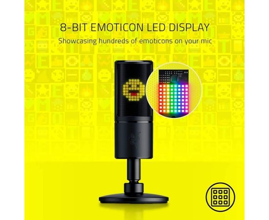 Razer Seiren Emote Microphone with Emoticons, Wireless, Black