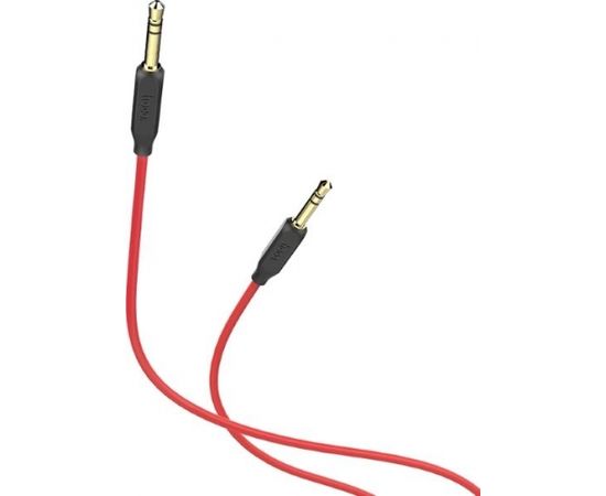 Hoco UPA11 Premium Aux Ligzdas 3.5mm spraudnis uz 3.5mm spraudnis Stereo Audio 1m Kabelis Melns