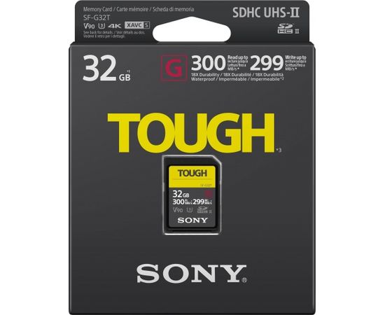 Sony atmiņas karte SDHC 32GB Tough C10 UHS-II U3 V90