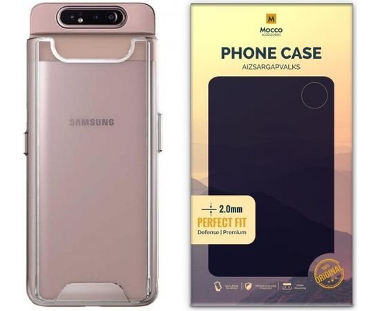 Mocco Original Clear Case 2mm Aizmugurējais Silikona Apvalks Priekš Samsung A805 Galaxy A80 Caurspīdīgs (EU Blister)