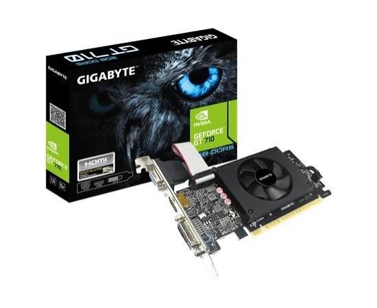 Graphics Card|GIGABYTE|NVIDIA GeForce GT 710|2 GB|64 bit|PCIE 2.0 8x|GDDR5|Memory 5010 MHz|GPU 954 MHz|Single Slot Fansink|1x15pin D-sub|1xDVI|1xHDMI|GV-N710D5-2GIL