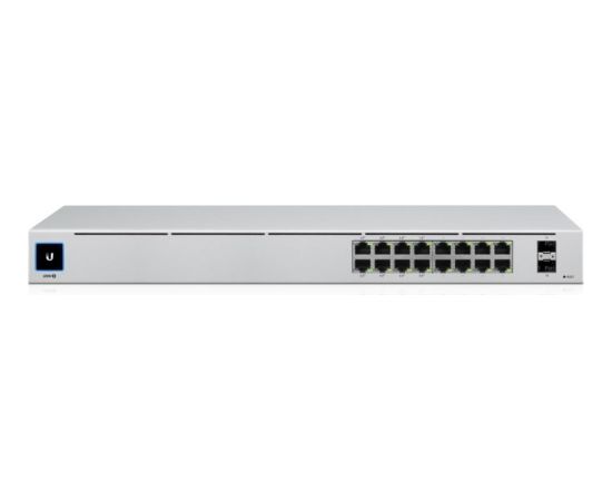 Switch|UBIQUITI|USW-16-POE|Type L2|Desktop/pedestal|Rack|16x10Base-T / 100Base-TX / 1000Base-T|2xSFP|PoE ports 16|18 Watts|USW-16-POE
