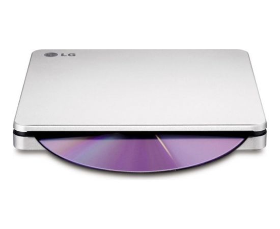 H.L Data Storage Slot Type Slim Portable DVD-Writer GP70NS50 Interface USB 2.0, DVD±RW, CD read speed 24 x, CD write speed 24 x, Silver, Desktop/NOtebook