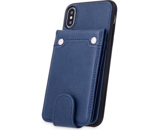 Mocco Smart Wallet Case Eko Ādas Apvalks Telefonam - Vizitkāršu Maks Priekš Apple iPhone 6 / 6S Zils