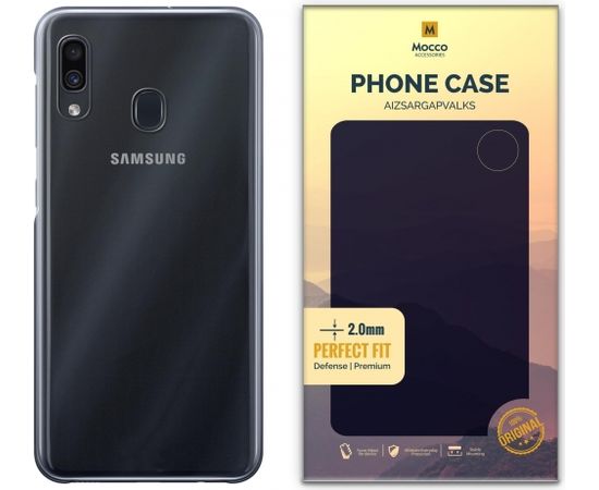 Mocco Original Clear Case 2mm Aizmugurējais Silikona Apvalks Priekš Samsung A105 Galaxy A10 Caurspīdīgs (EU Blister)