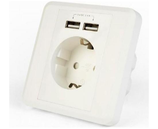 POWER SOCKET OUTLET W/2USB/EG-ACU2A2-01 GEMBIRD