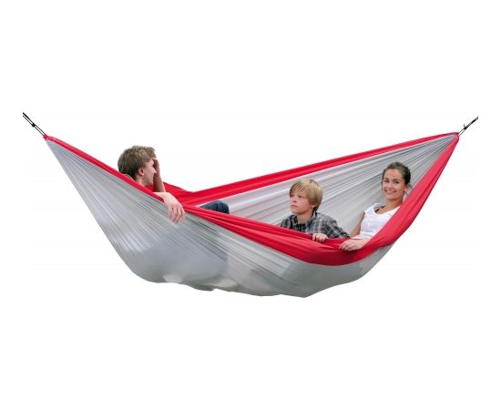 Amazonas Silk Traveller XXL (red-silver)  Travel Hammock, 320x230 cm, 200 kg