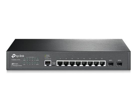 TP-LINK T2500G-10TS(TL-SG3210)  Switch L2 Managed, Rack Mountable, 8 x 10/100/1000Mbps+2 SFP ports, PSU single TP-LINK