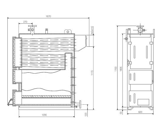 Komfort AK-100 cietā kurināmā katls