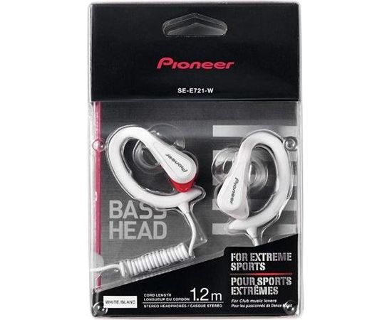 Pioneer SE-E721-W Sporta austiņas  / 1.2m Vads / Baltas