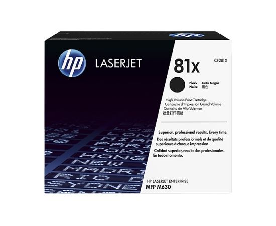 Hewlett-packard HP 81X High Yield Black Original LaserJet M605/M606 Toner Cartridge (~25,000 pages) / CF281X