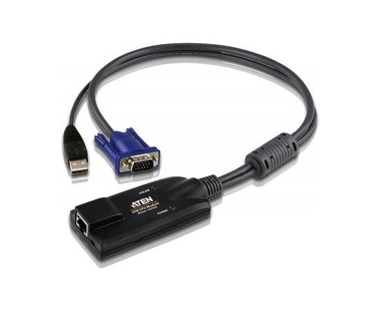 Aten USB VGA KVM Adapter 1 x RJ-45 Female, 1 x USB Male, 1 x HDB-15 Male