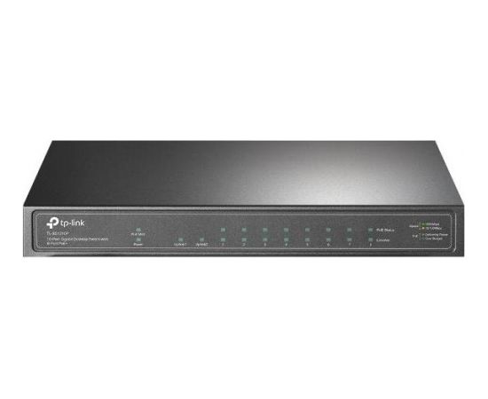 Switch|TP-LINK|TL-SG1210P|Desktop/pedestal|Rack|9x10Base-T / 100Base-TX / 1000Base-T|1xSFP|PoE+ ports 8|TL-SG1210P