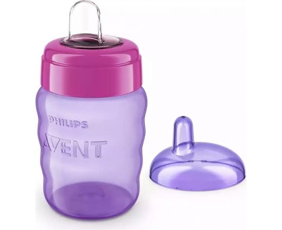 Philips Avent Easy Sip mācību krūzīte,  9M+, 260ml, silikona snīpis, rozā - SCF553/03