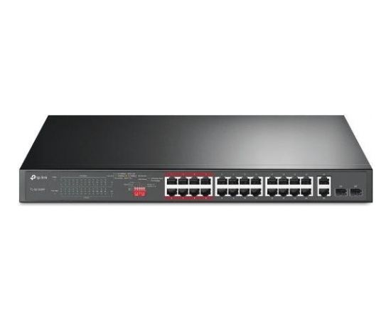 Switch|TP-LINK|TL-SL1226P|Desktop/pedestal|24x10Base-T / 100Base-TX|2x10Base-T / 100Base-TX / 1000Base-T|PoE+ ports 24|TL-SL1226P