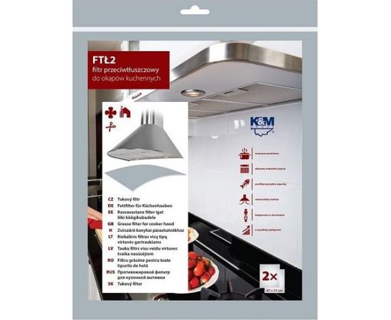 K&M Универсальный фильтр-жироуловитель для кухонных вытяжек (2шт)