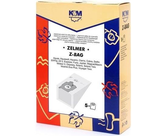 K&M oдноразовые мешки для пылесосов ZELMER (5шт)