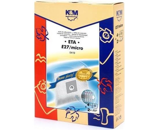 K&M Oдноразовые мешки для пылесосов ETA (4шт)