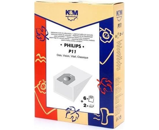 K&M Oдноразовые мешки для пылесосов PHILIPS Oslo (4шт)