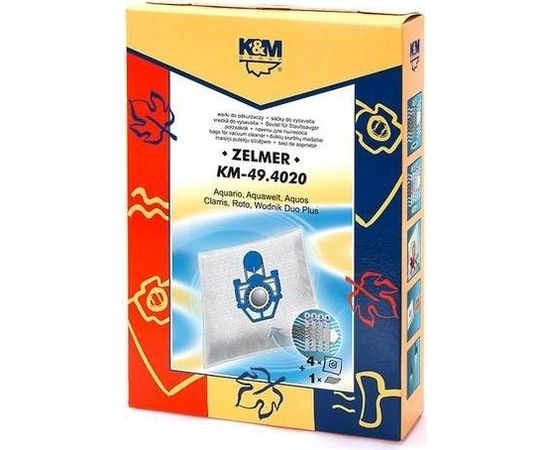 K&M oдноразовые мешки для пылесосов ZELMER (4шт)