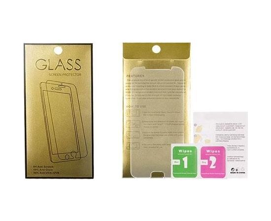 Goldline Tempered Glass Gold Aizsargstikls Ekrānam Sony D5803 Xperia Z3 Compact