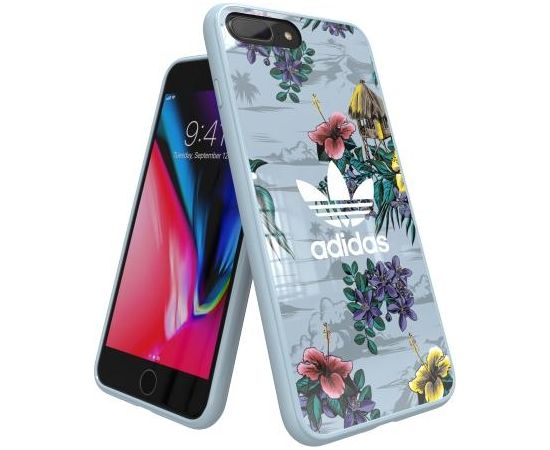 Adidas Floral Case Plastikāta Apvalks Priekš Apple iPhone X / XS Zils (EU Blister)