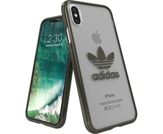 Adidas Clear Case Silikona Apvalks Priekš Apple iPhone X / XS Caurspīdīgs - Melns (EU Blister)