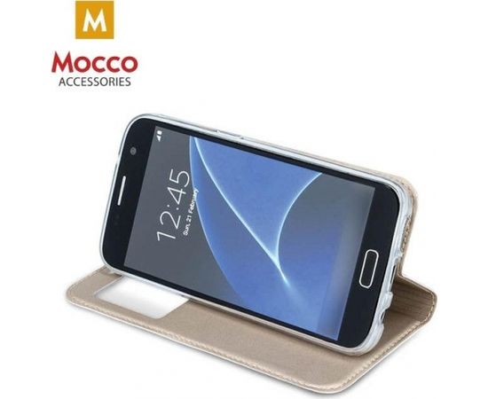 Mocco Smart Look Magnet Book Case Grāmatveida Maks Ar Lodziņu Telefonam Huawei Mate 20 Pro Zeltains