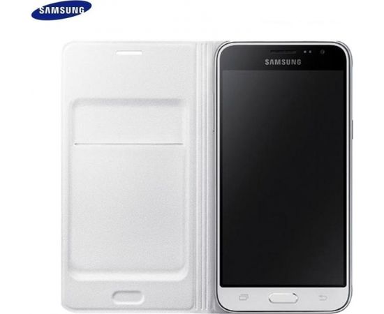 Samsung EF-WJ120PW Оригтнальный Супер тонкий Чехол-Книжка J120F Galaxy J1 (2016) Белый (EU Blister)