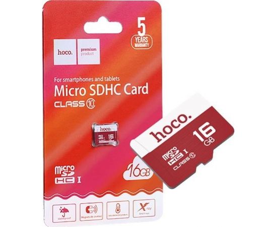 Hoco Universālā Micro SDHC Atmiņas karte 16GB Class10 Mobilajiem telefoniem / Planšetdatoriem