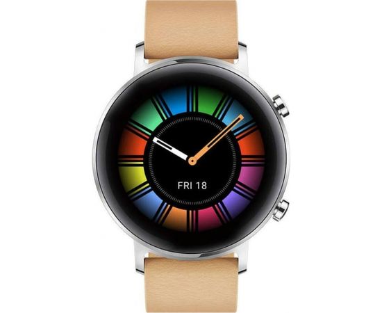 Huawei Watch GT 2 42mm, haki krāsas āda