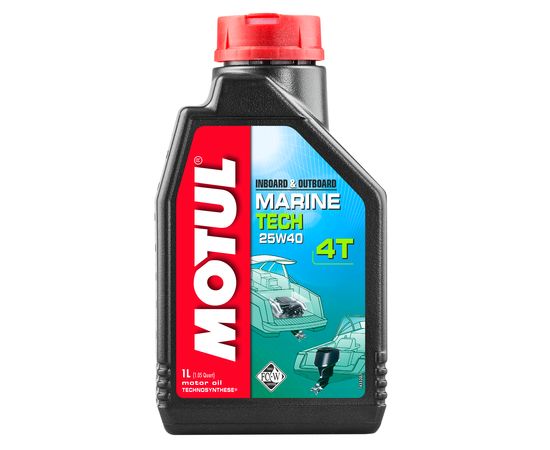 Motul MarineTech 4T 25W40 1L NMMA FC-W inboard