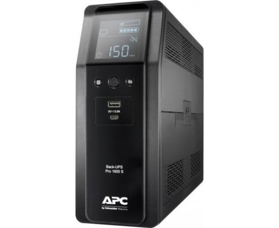 APC BACK UPS PRO BR 1600VA, SINEWAVE,8 OUTLETS, AVR, LCD INTERFACE